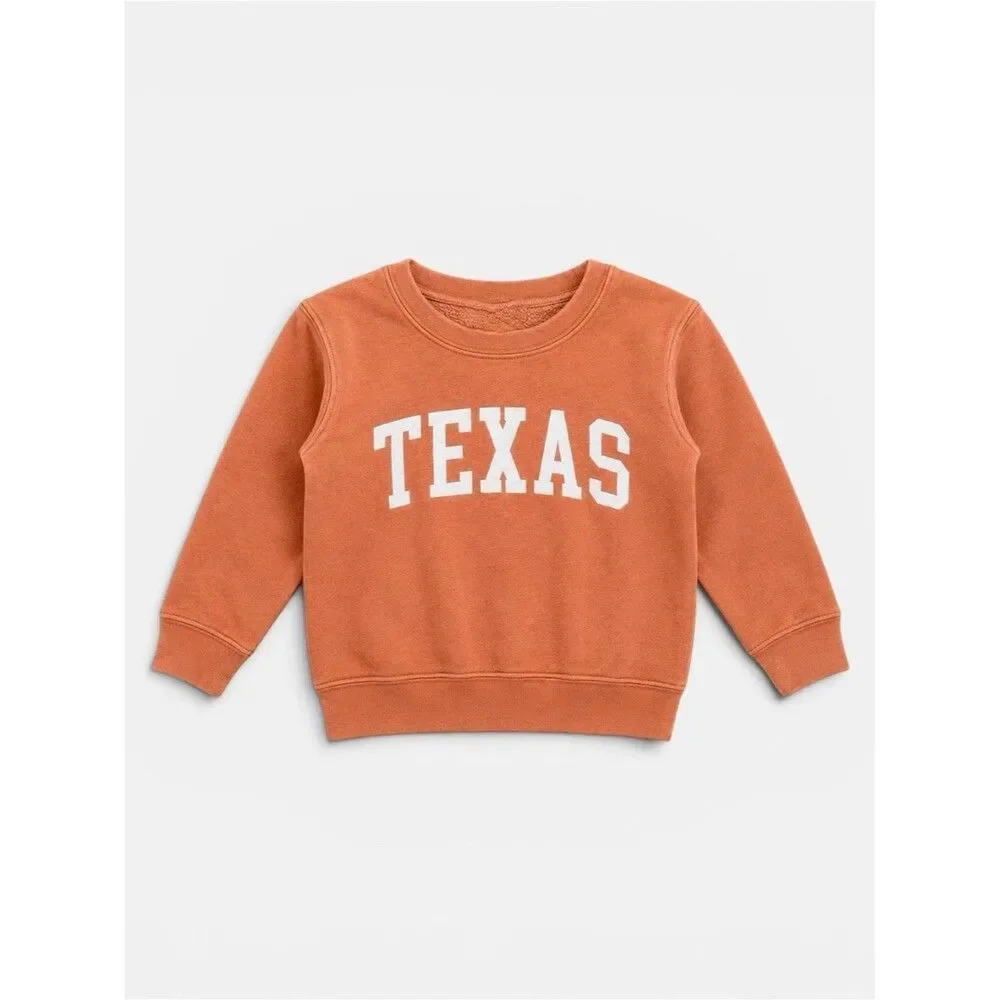 Oat Collective Texas Longhorns Sweatshirt Orange Kids 5T Graphic Pullover UT